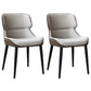 Metal Scandinavian Style Dining Chair Home Wingback Side Armless Chair Grey Set of 2 Clearhalo ' kitchen&dining_furn' 'Dining Chairs' 'Dining Tables & Seating' 'dining_chair' 'Furniture' 'furniture_dining_chair' 'Kitchen & Dining Furniture' 'kitchen' 3453068