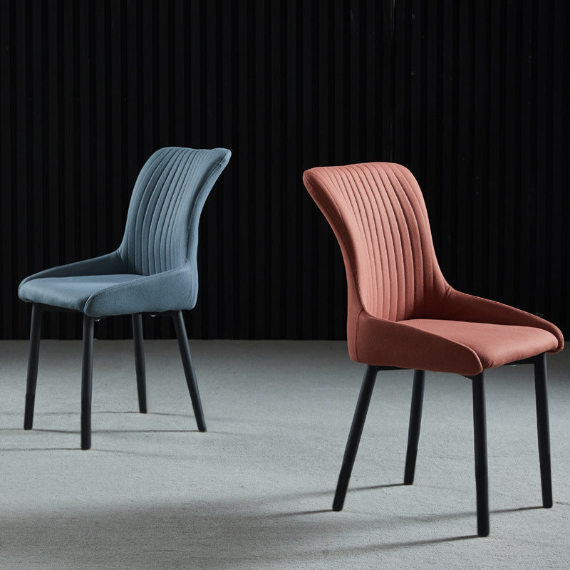 Modern Side Chair Leather Solid Back Armless Dining Chairs with Metal Legs Clearhalo ' kitchen&dining_furn' 'Dining Chairs' 'Dining Tables & Seating' 'dining_chair' 'Furniture' 'furniture_dining_chair' 'Kitchen & Dining Furniture' 'kitchen' 3453079