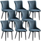 Modern Side Chair Leather Solid Back Armless Dining Chairs with Metal Legs Blue Set of 8 Clearhalo ' kitchen&dining_furn' 'Dining Chairs' 'Dining Tables & Seating' 'dining_chair' 'Furniture' 'furniture_dining_chair' 'Kitchen & Dining Furniture' 'kitchen' 3453080