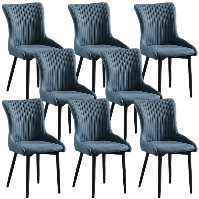 Modern Side Chair Leather Solid Back Armless Dining Chairs with Metal Legs Blue Set of 8 Clearhalo ' kitchen&dining_furn' 'Dining Chairs' 'Dining Tables & Seating' 'dining_chair' 'Furniture' 'furniture_dining_chair' 'Kitchen & Dining Furniture' 'kitchen' 3453080