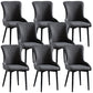 Modern Side Chair Leather Solid Back Armless Dining Chairs with Metal Legs Dark Gray Set of 8 Clearhalo ' kitchen&dining_furn' 'Dining Chairs' 'Dining Tables & Seating' 'dining_chair' 'Furniture' 'furniture_dining_chair' 'Kitchen & Dining Furniture' 'kitchen' 3453087