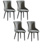 Modern Side Chair Leather Solid Back Armless Dining Chairs with Metal Legs Light Gray Set of 4 Clearhalo ' kitchen&dining_furn' 'Dining Chairs' 'Dining Tables & Seating' 'dining_chair' 'Furniture' 'furniture_dining_chair' 'Kitchen & Dining Furniture' 'kitchen' 3453089
