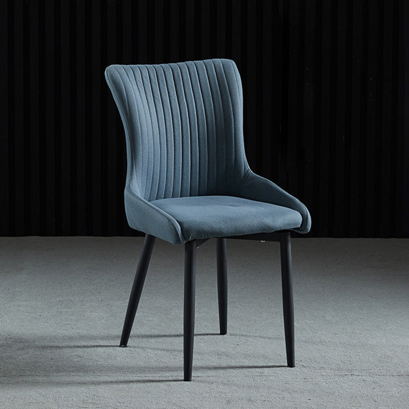 Modern Side Chair Leather Solid Back Armless Dining Chairs with Metal Legs Clearhalo ' kitchen&dining_furn' 'Dining Chairs' 'Dining Tables & Seating' 'dining_chair' 'Furniture' 'furniture_dining_chair' 'Kitchen & Dining Furniture' 'kitchen' 3453095