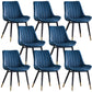 Modern Armless Dining Chairs Solid Back Leather Side Chairs with Metal Legs Blue Set of 8 Clearhalo ' kitchen&dining_furn' 'Dining Chairs' 'Dining Tables & Seating' 'dining_chair' 'Furniture' 'furniture_dining_chair' 'Kitchen & Dining Furniture' 'kitchen' 3453101