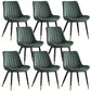 Modern Armless Dining Chairs Solid Back Leather Side Chairs with Metal Legs Green Set of 8 Clearhalo ' kitchen&dining_furn' 'Dining Chairs' 'Dining Tables & Seating' 'dining_chair' 'Furniture' 'furniture_dining_chair' 'Kitchen & Dining Furniture' 'kitchen' 3453121