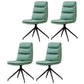 Modern Leather Armless Dining Chair Upholstered Side Chairs with Metal Legs Green Set of 4 Clearhalo ' kitchen&dining_furn' 'Dining Chairs' 'Dining Tables & Seating' 'dining_chair' 'Furniture' 'furniture_dining_chair' 'Kitchen & Dining Furniture' 'kitchen' 3453138