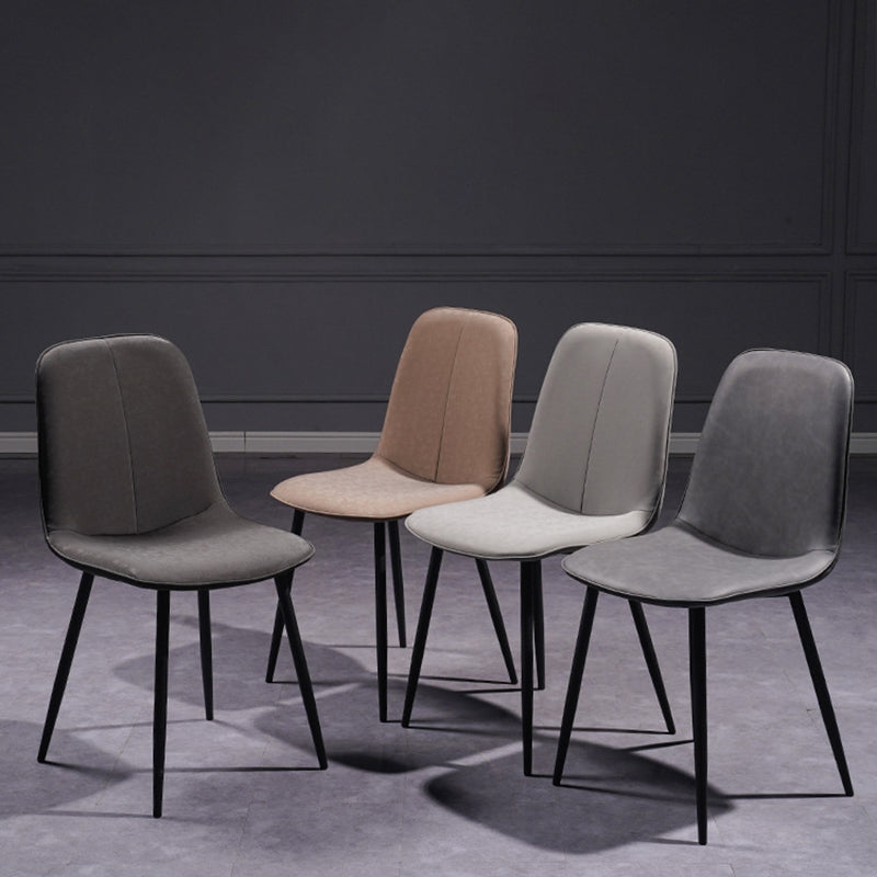 Scandinavian Style Metal Dining Chair Coffee Shop Solid Dining Side Chair Clearhalo ' kitchen&dining_furn' 'Dining Chairs' 'Dining Tables & Seating' 'dining_chair' 'Furniture' 'furniture_dining_chair' 'Kitchen & Dining Furniture' 'kitchen' 3453153