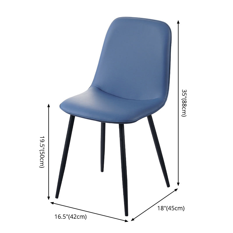 Scandinavian Style Metal Dining Chair Coffee Shop Solid Dining Side Chair Clearhalo ' kitchen&dining_furn' 'Dining Chairs' 'Dining Tables & Seating' 'dining_chair' 'Furniture' 'furniture_dining_chair' 'Kitchen & Dining Furniture' 'kitchen' 3453165