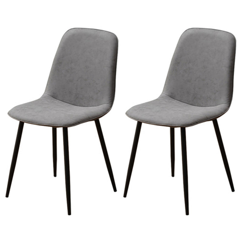 Scandinavian Style Metal Dining Chair Coffee Shop Solid Dining Side Chair Light Gray Set of 2 Clearhalo ' kitchen&dining_furn' 'Dining Chairs' 'Dining Tables & Seating' 'dining_chair' 'Furniture' 'furniture_dining_chair' 'Kitchen & Dining Furniture' 'kitchen' 3453176