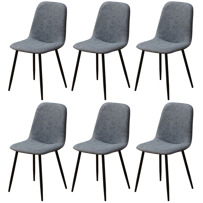 Scandinavian Style Metal Dining Chair Coffee Shop Solid Dining Side Chair Light Blue Set of 6 Clearhalo ' kitchen&dining_furn' 'Dining Chairs' 'Dining Tables & Seating' 'dining_chair' 'Furniture' 'furniture_dining_chair' 'Kitchen & Dining Furniture' 'kitchen' 3453184