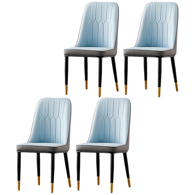 Nordic Style Metal Dining Accent Chair Dining Room Armless Dining Chairs Clearhalo ' kitchen&dining_furn' 'Dining Chairs' 'Dining Tables & Seating' 'dining_chair' 'Furniture' 'furniture_dining_chair' 'Kitchen & Dining Furniture' 'kitchen' 3453199
