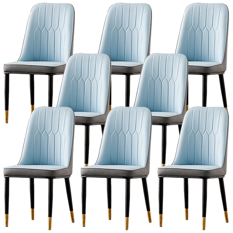 Nordic Style Metal Dining Accent Chair Dining Room Armless Dining Chairs Clearhalo ' kitchen&dining_furn' 'Dining Chairs' 'Dining Tables & Seating' 'dining_chair' 'Furniture' 'furniture_dining_chair' 'Kitchen & Dining Furniture' 'kitchen' 3453200