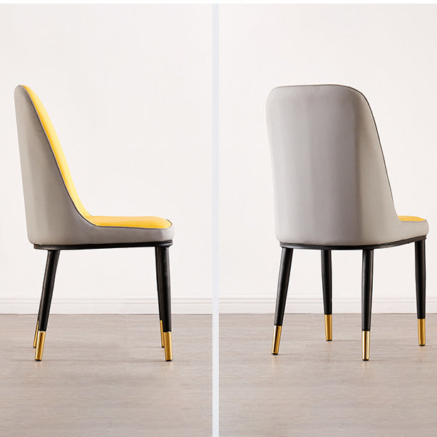 Nordic Style Metal Dining Accent Chair Dining Room Armless Dining Chairs Clearhalo ' kitchen&dining_furn' 'Dining Chairs' 'Dining Tables & Seating' 'dining_chair' 'Furniture' 'furniture_dining_chair' 'Kitchen & Dining Furniture' 'kitchen' 3453206