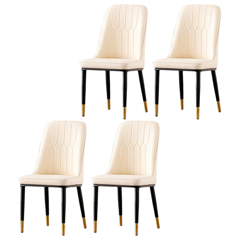 Nordic Style Metal Dining Accent Chair Dining Room Armless Dining Chairs Clearhalo ' kitchen&dining_furn' 'Dining Chairs' 'Dining Tables & Seating' 'dining_chair' 'Furniture' 'furniture_dining_chair' 'Kitchen & Dining Furniture' 'kitchen' 3453207