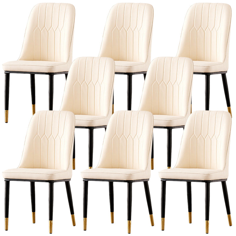 Nordic Style Metal Dining Accent Chair Dining Room Armless Dining Chairs Clearhalo ' kitchen&dining_furn' 'Dining Chairs' 'Dining Tables & Seating' 'dining_chair' 'Furniture' 'furniture_dining_chair' 'Kitchen & Dining Furniture' 'kitchen' 3453209