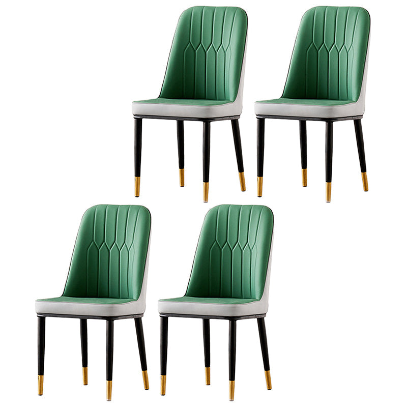 Nordic Style Metal Dining Accent Chair Dining Room Armless Dining Chairs Clearhalo ' kitchen&dining_furn' 'Dining Chairs' 'Dining Tables & Seating' 'dining_chair' 'Furniture' 'furniture_dining_chair' 'Kitchen & Dining Furniture' 'kitchen' 3453214