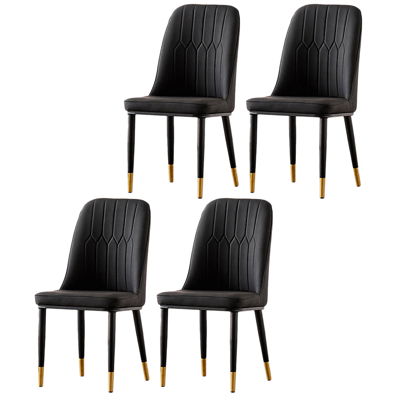 Nordic Style Metal Dining Accent Chair Dining Room Armless Dining Chairs Clearhalo ' kitchen&dining_furn' 'Dining Chairs' 'Dining Tables & Seating' 'dining_chair' 'Furniture' 'furniture_dining_chair' 'Kitchen & Dining Furniture' 'kitchen' 3453216