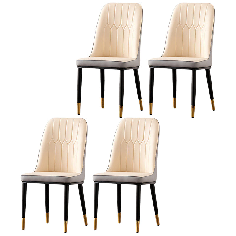 Nordic Style Metal Dining Accent Chair Dining Room Armless Dining Chairs Clearhalo ' kitchen&dining_furn' 'Dining Chairs' 'Dining Tables & Seating' 'dining_chair' 'Furniture' 'furniture_dining_chair' 'Kitchen & Dining Furniture' 'kitchen' 3453220