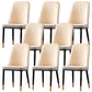 Nordic Style Metal Dining Accent Chair Dining Room Armless Dining Chairs Beige Set of 8 Clearhalo ' kitchen&dining_furn' 'Dining Chairs' 'Dining Tables & Seating' 'dining_chair' 'Furniture' 'furniture_dining_chair' 'Kitchen & Dining Furniture' 'kitchen' 3453221