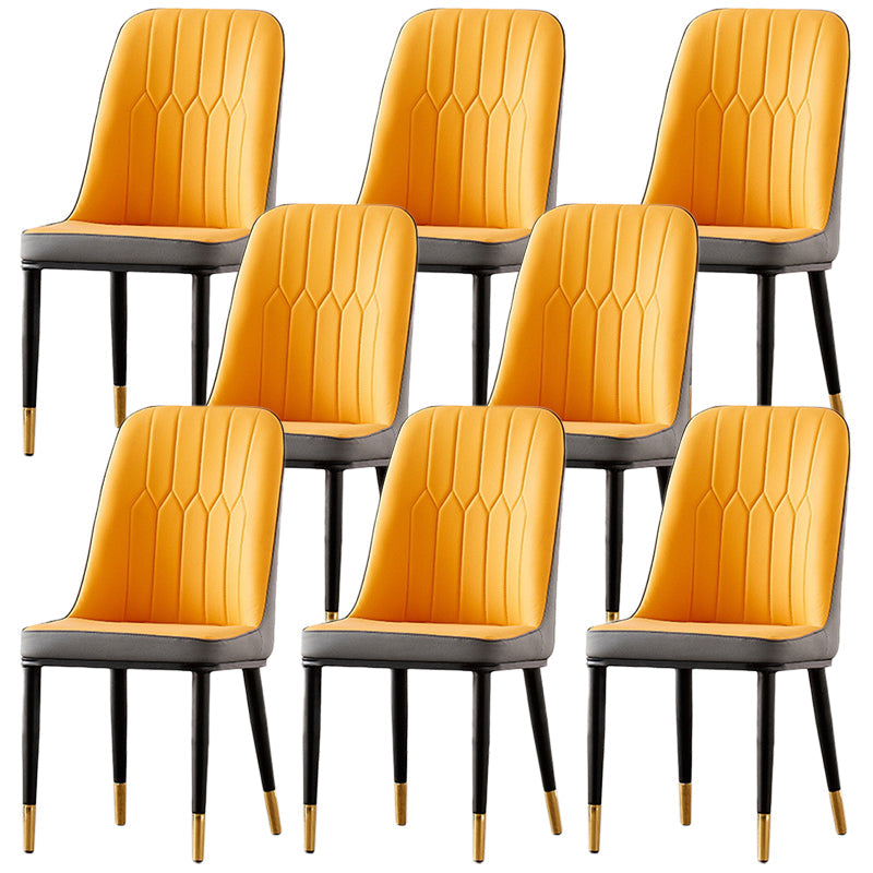 Nordic Style Metal Dining Accent Chair Dining Room Armless Dining Chairs Clearhalo ' kitchen&dining_furn' 'Dining Chairs' 'Dining Tables & Seating' 'dining_chair' 'Furniture' 'furniture_dining_chair' 'Kitchen & Dining Furniture' 'kitchen' 3453223