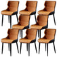Modern Leather Dining Side Chair Indoor Wingback Chair with Black Legs Orange Set of 8 Clearhalo ' kitchen&dining_furn' 'Dining Chairs' 'Dining Tables & Seating' 'dining_chair' 'Furniture' 'furniture_dining_chair' 'Kitchen & Dining Furniture' 'kitchen' 3453226