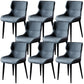 Modern Leather Dining Side Chair Indoor Wingback Chair with Black Legs Dark Gray Set of 8 Clearhalo ' kitchen&dining_furn' 'Dining Chairs' 'Dining Tables & Seating' 'dining_chair' 'Furniture' 'furniture_dining_chair' 'Kitchen & Dining Furniture' 'kitchen' 3453230