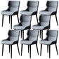 Modern Leather Dining Side Chair Indoor Wingback Chair with Black Legs Grey Set of 8 Clearhalo ' kitchen&dining_furn' 'Dining Chairs' 'Dining Tables & Seating' 'dining_chair' 'Furniture' 'furniture_dining_chair' 'Kitchen & Dining Furniture' 'kitchen' 3453235