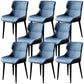 Modern Leather Dining Side Chair Indoor Wingback Chair with Black Legs Blue Set of 8 Clearhalo ' kitchen&dining_furn' 'Dining Chairs' 'Dining Tables & Seating' 'dining_chair' 'Furniture' 'furniture_dining_chair' 'Kitchen & Dining Furniture' 'kitchen' 3453238