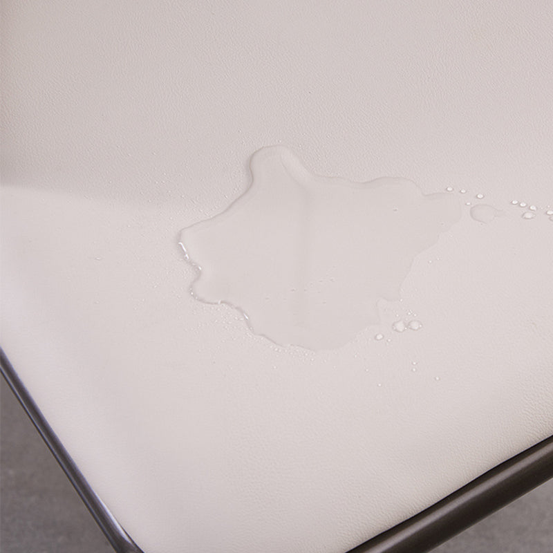 Modern Metal Wingback Side Chair Leather Dining Chairs with Black Legs Clearhalo ' kitchen&dining_furn' 'Dining Chairs' 'Dining Tables & Seating' 'dining_chair' 'Furniture' 'furniture_dining_chair' 'Kitchen & Dining Furniture' 'kitchen' 3453289