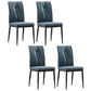 Modern Contemporary Leather Parsons Chair Side Dining Chairs with Metal Legs Blackish Green Set of 4 Clearhalo ' kitchen&dining_furn' 'Dining Chairs' 'Dining Tables & Seating' 'dining_chair' 'Furniture' 'furniture_dining_chair' 'Kitchen & Dining Furniture' 'kitchen' 3453302