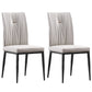 Modern Contemporary Leather Parsons Chair Side Dining Chairs with Metal Legs Beige Set of 2 Clearhalo ' kitchen&dining_furn' 'Dining Chairs' 'Dining Tables & Seating' 'dining_chair' 'Furniture' 'furniture_dining_chair' 'Kitchen & Dining Furniture' 'kitchen' 3453318