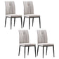 Modern Contemporary Leather Parsons Chair Side Dining Chairs with Metal Legs Beige Set of 4 Clearhalo ' kitchen&dining_furn' 'Dining Chairs' 'Dining Tables & Seating' 'dining_chair' 'Furniture' 'furniture_dining_chair' 'Kitchen & Dining Furniture' 'kitchen' 3453320