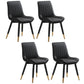 Metal Contemporary Side Chair PU Leather Solid Back Chair Indoor Dining Chairs Black Set of 4 Clearhalo ' kitchen&dining_furn' 'Dining Chairs' 'Dining Tables & Seating' 'dining_chair' 'Furniture' 'furniture_dining_chair' 'Kitchen & Dining Furniture' 'kitchen' 3453325