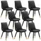 Metal Contemporary Side Chair PU Leather Solid Back Chair Indoor Dining Chairs Black Set of 8 Clearhalo ' kitchen&dining_furn' 'Dining Chairs' 'Dining Tables & Seating' 'dining_chair' 'Furniture' 'furniture_dining_chair' 'Kitchen & Dining Furniture' 'kitchen' 3453327
