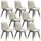 Metal Contemporary Side Chair PU Leather Solid Back Chair Indoor Dining Chairs Off-White Set of 8 Clearhalo ' kitchen&dining_furn' 'Dining Chairs' 'Dining Tables & Seating' 'dining_chair' 'Furniture' 'furniture_dining_chair' 'Kitchen & Dining Furniture' 'kitchen' 3453336