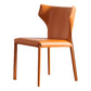 Modern Wingback Side Chair Leather Armless Dining Chair with Metal Legs Clearhalo ' kitchen&dining_furn' 'Dining Chairs' 'Dining Tables & Seating' 'dining_chair' 'Furniture' 'furniture_dining_chair' 'Kitchen & Dining Furniture' 'kitchen' 3453358