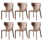 Modern Wingback Side Chair Leather Armless Dining Chair with Metal Legs Brown Set of 6 Clearhalo ' kitchen&dining_furn' 'Dining Chairs' 'Dining Tables & Seating' 'dining_chair' 'Furniture' 'furniture_dining_chair' 'Kitchen & Dining Furniture' 'kitchen' 3453360