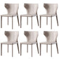 Modern Wingback Side Chair Leather Armless Dining Chair with Metal Legs Light Gray Set of 6 Clearhalo ' kitchen&dining_furn' 'Dining Chairs' 'Dining Tables & Seating' 'dining_chair' 'Furniture' 'furniture_dining_chair' 'Kitchen & Dining Furniture' 'kitchen' 3453371