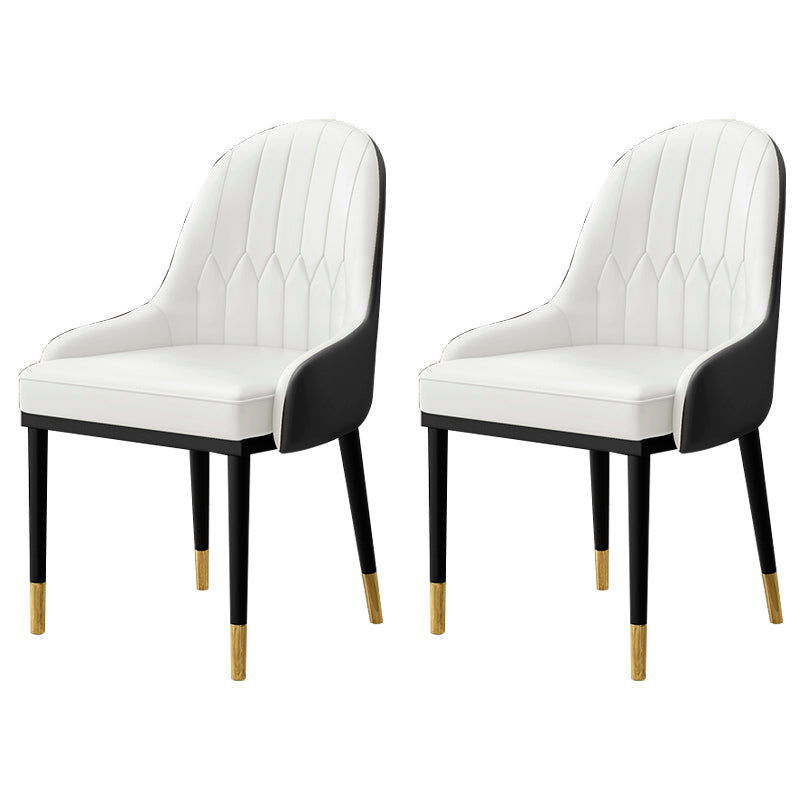 Leather Kitchen Side Chair 19'' Wide Dining Parsons Chair for Restaurant White 2 Piece Set Clearhalo ' kitchen&dining_furn' 'Dining Chairs' 'Dining Tables & Seating' 'dining_chair' 'furn' 'furn_dining_chair' 'Furniture' 'furniture_dining_chair' 'Kitchen & Dining Furniture' 'kitchen' 3453378