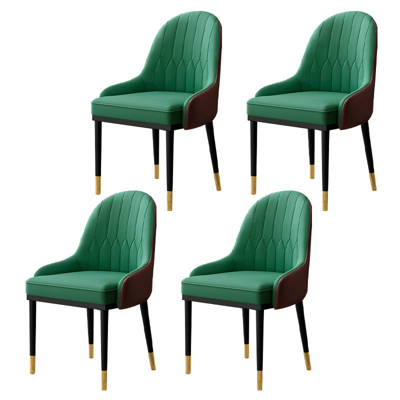 Leather Kitchen Side Chair 19'' Wide Dining Parsons Chair for Restaurant Green 4 Piece Set Clearhalo ' kitchen&dining_furn' 'Dining Chairs' 'Dining Tables & Seating' 'dining_chair' 'furn' 'furn_dining_chair' 'Furniture' 'furniture_dining_chair' 'Kitchen & Dining Furniture' 'kitchen' 3453384