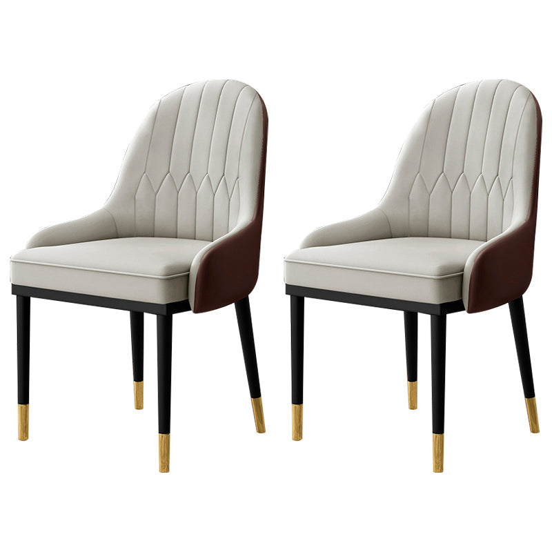 Leather Kitchen Side Chair 19'' Wide Dining Parsons Chair for Restaurant Grey 2 Piece Set Clearhalo ' kitchen&dining_furn' 'Dining Chairs' 'Dining Tables & Seating' 'dining_chair' 'furn' 'furn_dining_chair' 'Furniture' 'furniture_dining_chair' 'Kitchen & Dining Furniture' 'kitchen' 3453390