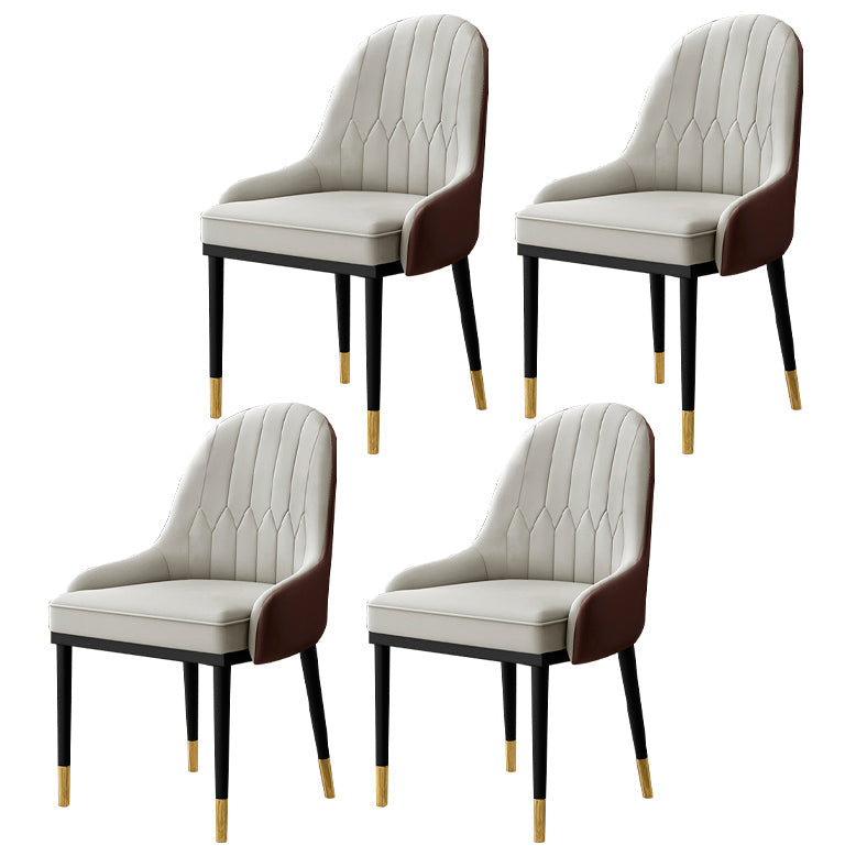 Leather Kitchen Side Chair 19'' Wide Dining Parsons Chair for Restaurant Grey 4 Piece Set Clearhalo ' kitchen&dining_furn' 'Dining Chairs' 'Dining Tables & Seating' 'dining_chair' 'furn' 'furn_dining_chair' 'Furniture' 'furniture_dining_chair' 'Kitchen & Dining Furniture' 'kitchen' 3453393