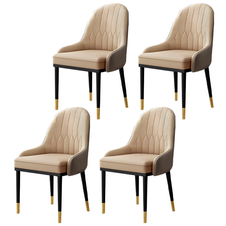 Leather Kitchen Side Chair 19'' Wide Dining Parsons Chair for Restaurant Carnation 4 Piece Set Clearhalo ' kitchen&dining_furn' 'Dining Chairs' 'Dining Tables & Seating' 'dining_chair' 'furn' 'furn_dining_chair' 'Furniture' 'furniture_dining_chair' 'Kitchen & Dining Furniture' 'kitchen' 3453404