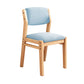 Scandinavian Rubberwood Kitchen Side Chair Liftable Open Back Dining Chair Light Blue Natural Wood 1 Piece Clearhalo ' kitchen&dining_furn' 'Dining Chairs' 'Dining Tables & Seating' 'dining_chair' 'Furniture' 'furniture_dining_chair' 'Kitchen & Dining Furniture' 'kitchen' 3453412