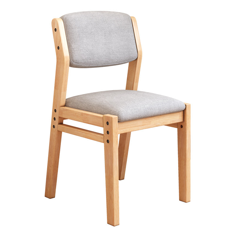 Scandinavian Rubberwood Kitchen Side Chair Liftable Open Back Dining Chair Clearhalo ' kitchen&dining_furn' 'Dining Chairs' 'Dining Tables & Seating' 'dining_chair' 'Furniture' 'furniture_dining_chair' 'Kitchen & Dining Furniture' 'kitchen' 3453414