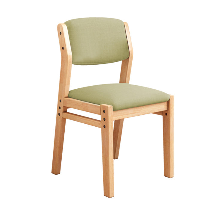 Scandinavian Rubberwood Kitchen Side Chair Liftable Open Back Dining Chair Light Green Natural Wood 1 Piece Clearhalo ' kitchen&dining_furn' 'Dining Chairs' 'Dining Tables & Seating' 'dining_chair' 'Furniture' 'furniture_dining_chair' 'Kitchen & Dining Furniture' 'kitchen' 3453417