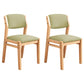 Scandinavian Rubberwood Kitchen Side Chair Liftable Open Back Dining Chair Light Green Natural Wood Set of 2 Clearhalo ' kitchen&dining_furn' 'Dining Chairs' 'Dining Tables & Seating' 'dining_chair' 'Furniture' 'furniture_dining_chair' 'Kitchen & Dining Furniture' 'kitchen' 3453420