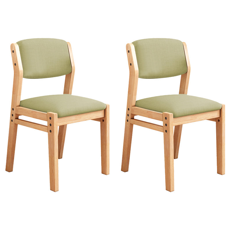 Scandinavian Rubberwood Kitchen Side Chair Liftable Open Back Dining Chair Light Green Natural Wood Set of 2 Clearhalo ' kitchen&dining_furn' 'Dining Chairs' 'Dining Tables & Seating' 'dining_chair' 'Furniture' 'furniture_dining_chair' 'Kitchen & Dining Furniture' 'kitchen' 3453420