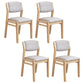 Scandinavian Rubberwood Kitchen Side Chair Liftable Open Back Dining Chair Light Gray Natural Wood Set of 4 Clearhalo ' kitchen&dining_furn' 'Dining Chairs' 'Dining Tables & Seating' 'dining_chair' 'Furniture' 'furniture_dining_chair' 'Kitchen & Dining Furniture' 'kitchen' 3453427