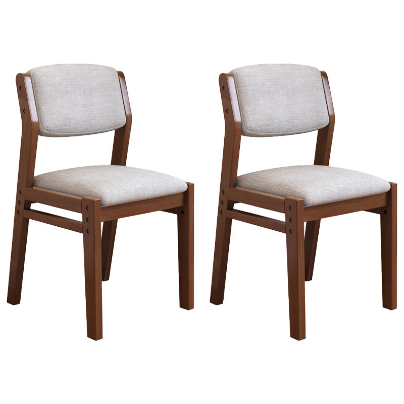 Scandinavian Rubberwood Kitchen Side Chair Liftable Open Back Dining Chair Light Gray Walnut Set of 2 Clearhalo ' kitchen&dining_furn' 'Dining Chairs' 'Dining Tables & Seating' 'dining_chair' 'Furniture' 'furniture_dining_chair' 'Kitchen & Dining Furniture' 'kitchen' 3453431